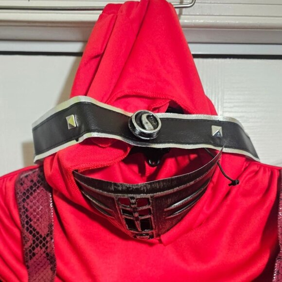 Shadow Ninja Costume Boys 10-12 Red Viper Snake Deluxe Halloween Kids Dragon - Picture 4 of 5